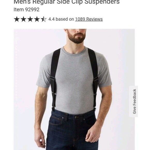 DULUTH TRADING CO REGULAR SIDE CLIP SUSPENDERS LOT OF 3 NAVY BLACK KHAKI MENS OS - Picture 1 of 16